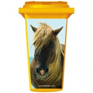 Horse On A Beach Wheelie Bin Sticker Panel